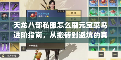 天龙八部私服怎么刷元宝菜鸟进阶指南，从搬砖到避坑的真实江湖路