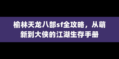 榆林天龙八部sf全攻略，从萌新到大侠的江湖生存手册