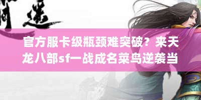 官方服卡级瓶颈难突破？来天龙八部sf一战成名菜鸟逆袭当大侠！