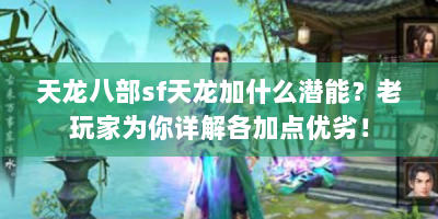天龙八部sf天龙加什么潜能？老玩家为你详解各加点优劣！