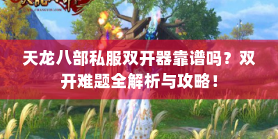 天龙八部私服双开器靠谱吗？双开难题全解析与攻略！