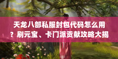 天龙八部私服封包代码怎么用？刷元宝、卡门派贡献攻略大揭秘