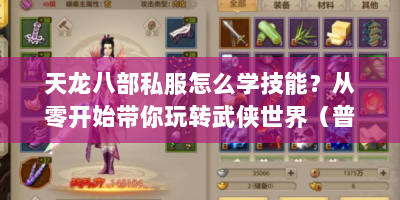 天龙八部私服怎么学技能？从零开始带你玩转武侠世界（普通玩家视角）