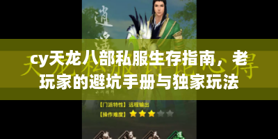 cy天龙八部私服生存指南，老玩家的避坑手册与独家玩法