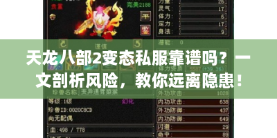 天龙八部2变态私服靠谱吗？一文剖析风险，教你远离隐患！