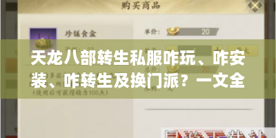 天龙八部转生私服咋玩、咋安装、咋转生及换门派？一文全解