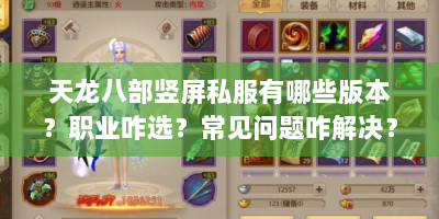 天龙八部竖屏私服有哪些版本？职业咋选？常见问题咋解决？