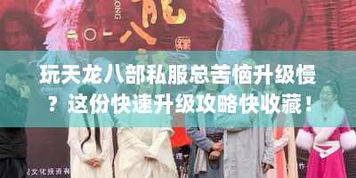 玩天龙八部私服总苦恼升级慢？这份快速升级攻略快收藏！
