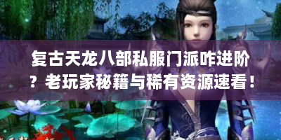 复古天龙八部私服门派咋进阶？老玩家秘籍与稀有资源速看！