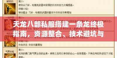 天龙八部私服搭建一条龙终极指南，资源整合、技术避坑与高阶玩法