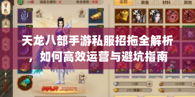 天龙八部手游私服招拖全解析，如何高效运营与避坑指南