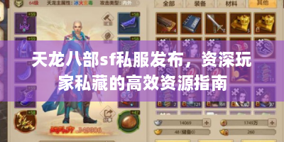 天龙八部sf私服发布，资深玩家私藏的高效资源指南
