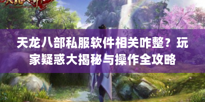 天龙八部私服软件相关咋整？玩家疑惑大揭秘与操作全攻略
