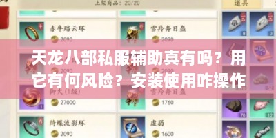 天龙八部私服辅助真有吗？用它有何风险？安装使用咋操作？
