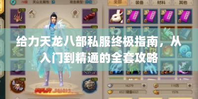 给力天龙八部私服终极指南，从入门到精通的全套攻略