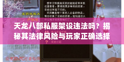 天龙八部私服架设违法吗？揭秘其法律风险与玩家正确选择