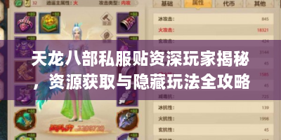 天龙八部私服贴资深玩家揭秘，资源获取与隐藏玩法全攻略
