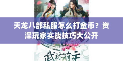 天龙八部私服怎么打金币？资深玩家实战技巧大公开