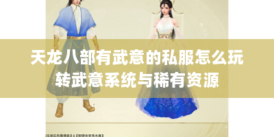 天龙八部有武意的私服怎么玩转武意系统与稀有资源