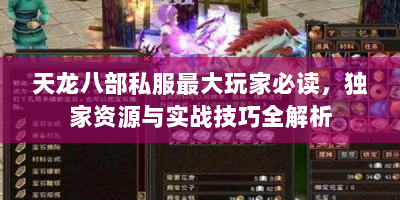 天龙八部私服最大玩家必读，独家资源与实战技巧全解析