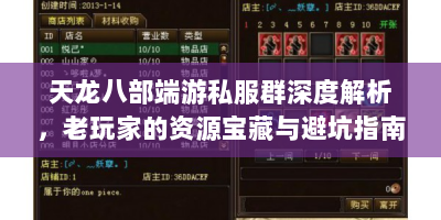 天龙八部端游私服群深度解析，老玩家的资源宝藏与避坑指南