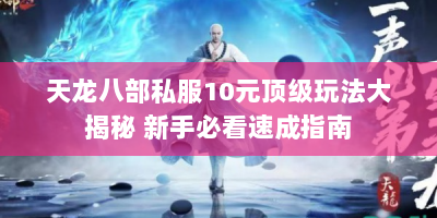 天龙八部私服10元顶级玩法大揭秘 新手必看速成指南