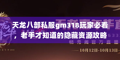 天龙八部私服gm318玩家必看，老手才知道的隐藏资源攻略
