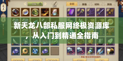 新天龙八部私服网终极资源库，从入门到精通全指南