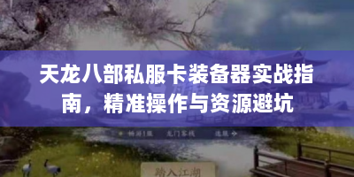天龙八部私服卡装备器实战指南，精准操作与资源避坑