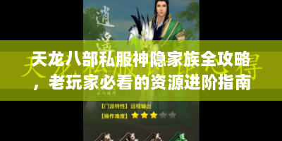 天龙八部私服神隐家族全攻略，老玩家必看的资源进阶指南