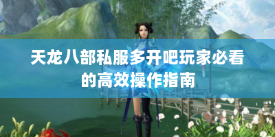 天龙八部私服多开吧玩家必看的高效操作指南