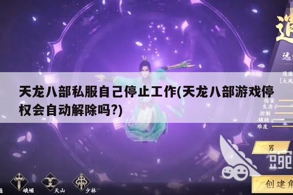 天龙八部私服自己停止工作(天龙八部游戏停权会自动解除吗?)
