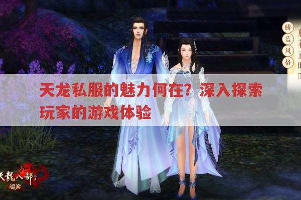 天龙私服的魅力何在?深入探索玩家的游戏体验