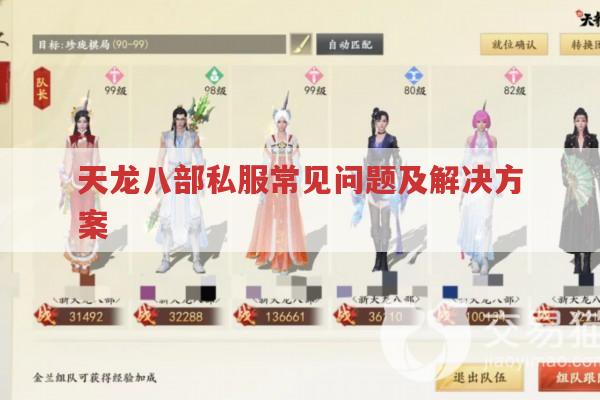 天龙八部私服常见问题及解决方案