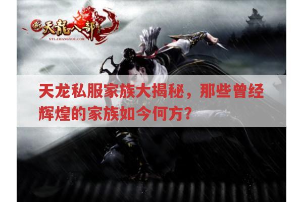 天龙私服家族大揭秘,那些曾经辉煌的家族如今何方?