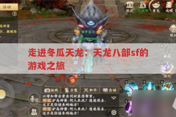 冬瓜天龙,天龙八部sf中的独特存在与体验
