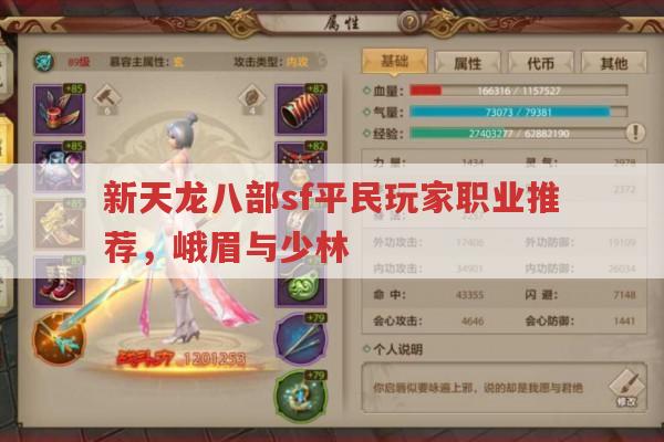 天龙八部sf各职业特点,平民玩家选啥职业好?