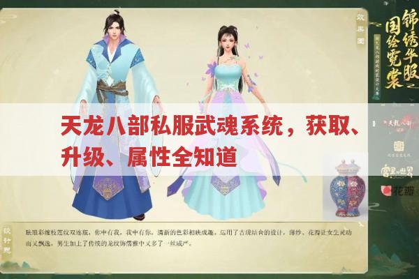 天龙八部私服武魂系统,获取、升级及扩展属性全知道