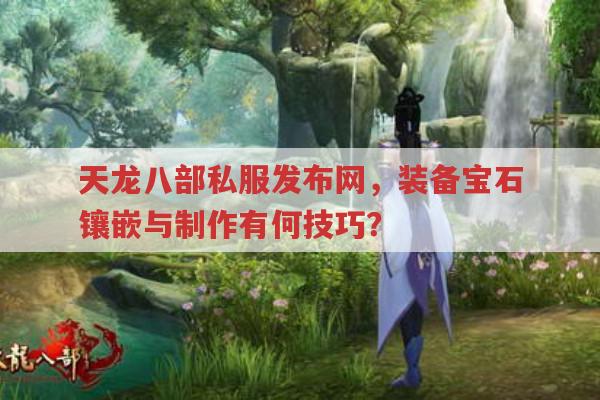 天龙八部发布网,装备宝石镶嵌与制作有哪些技巧?