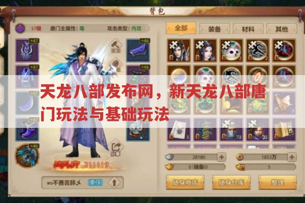 天龙八部发布网,唐门玩法与游戏基础玩法有哪些?