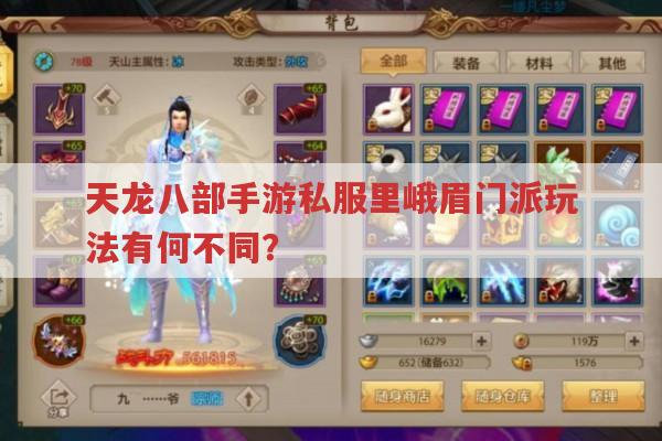 天龙八部手游峨眉攻略,天龙sf中有何不同?