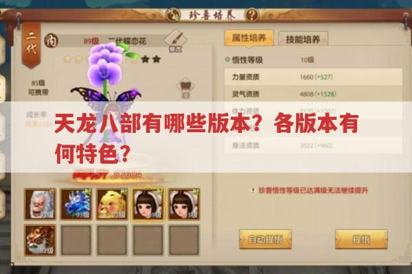 天龙八部荣耀版有哪些版本?公测版有何特色?
