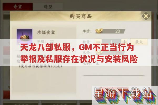 天龙八部私服,GM乱来难举报?官方渠道或可解决