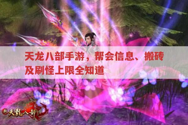 天龙八部手游,帮会、家园、搬砖、刷怪全解析