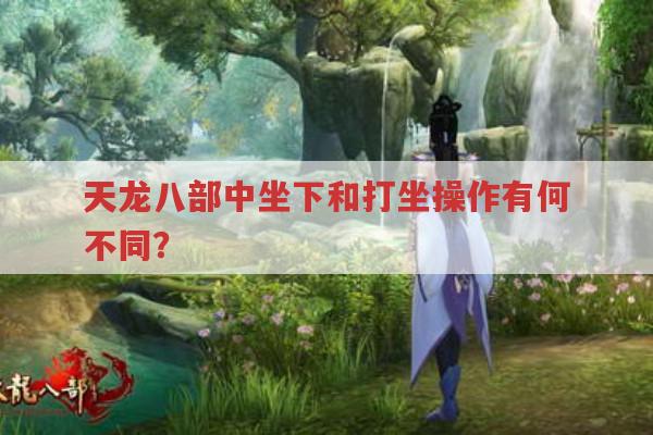 天龙八部中坐下和打坐操作有何区别?