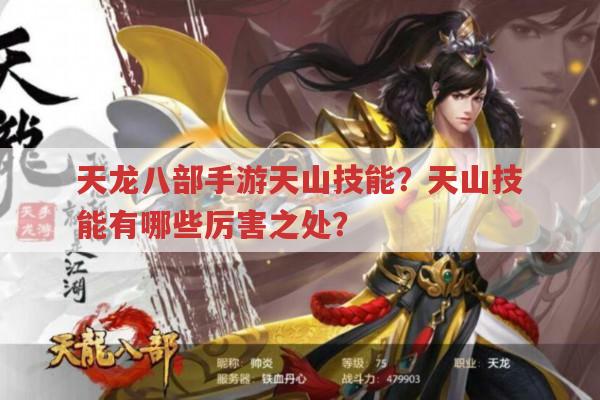 天龙八部手游天山技能?天山技能厉害在哪?
