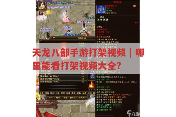 天龙八部手游打架视频,哪里能看打架视频?求推荐！
